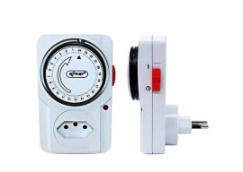 Timer Temporizador Mecânico Até 24hrs Tomada Bivolt 110/220v